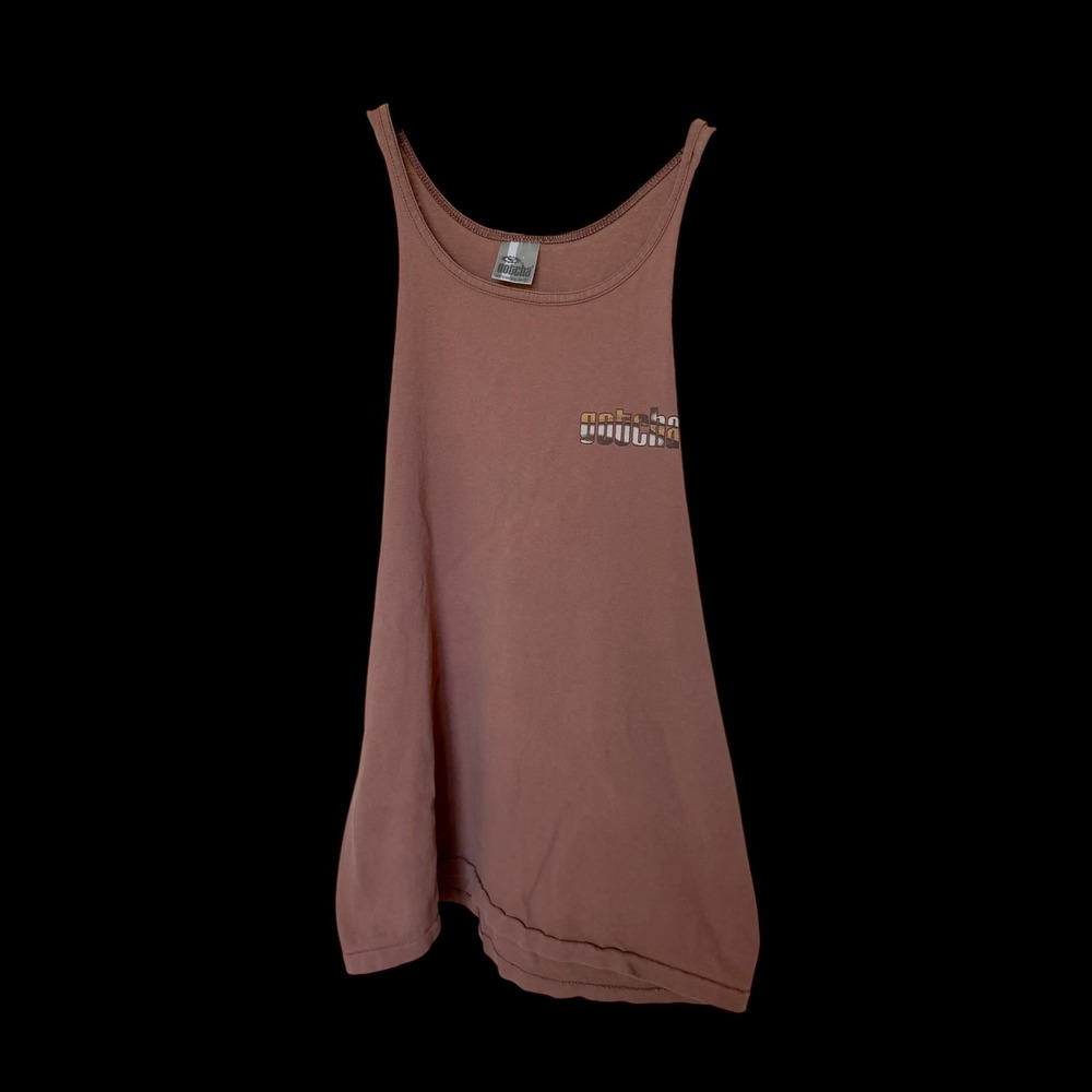 90's Gotcha Surf Tank Top Large Brown Pure Hawaiian Muscle Tee